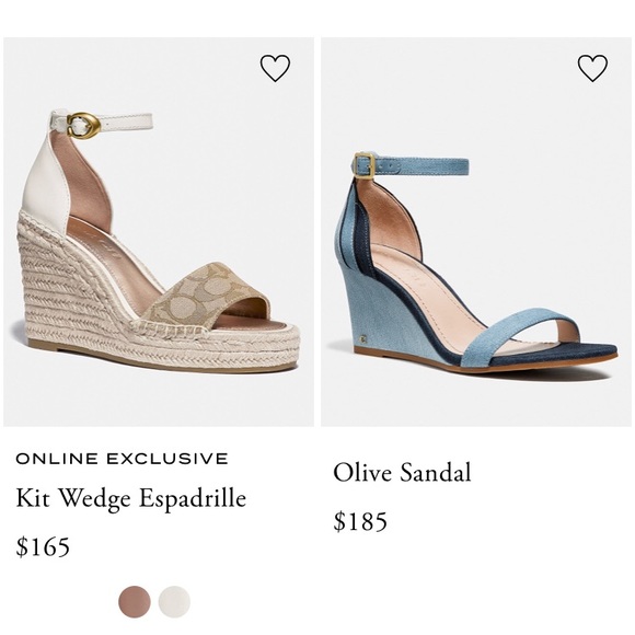 COACH 8.5 Wedge Espadrilles Tan Beige Cream - Picture 8 of 8